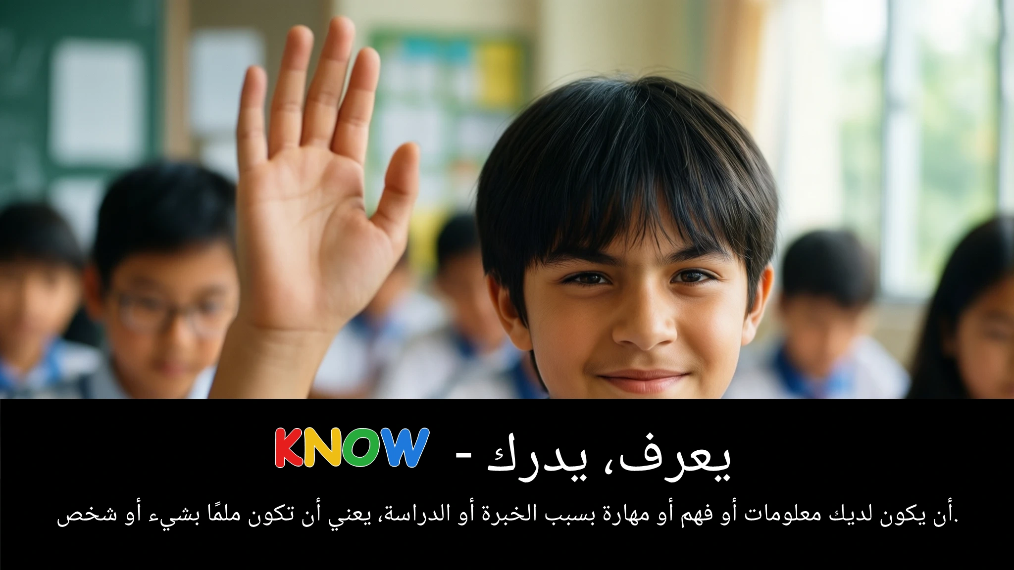 Arabic Illustration for know